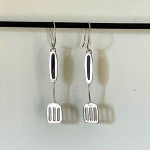 Sterling Silver Spatula Earrings